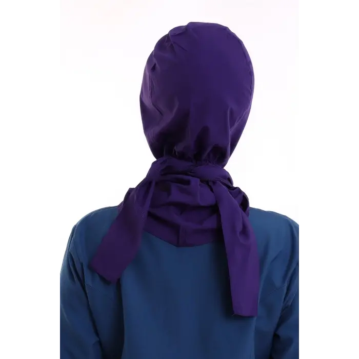 Tesettür Boyun Bağlamalı Bone - 128 Mor