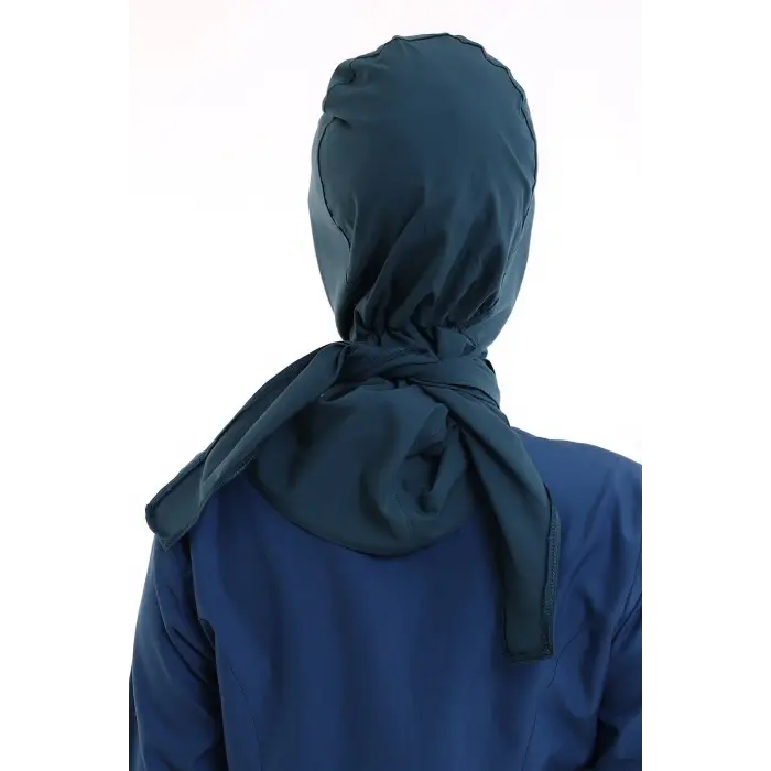 Tesettür Boyun Bağlamalı Bone - 33 Petrol Yeşil