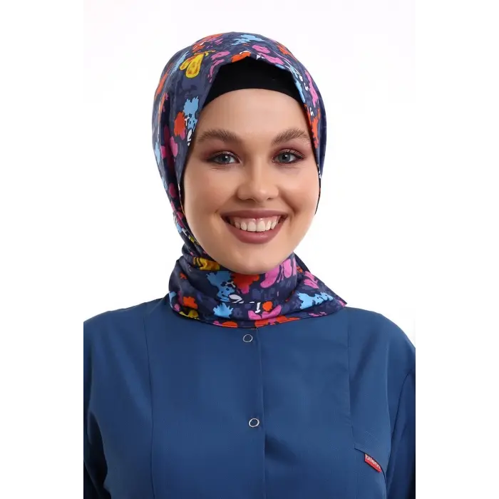 Tesettür Boyun Bağlamalı Bone - 3912 Kelebek