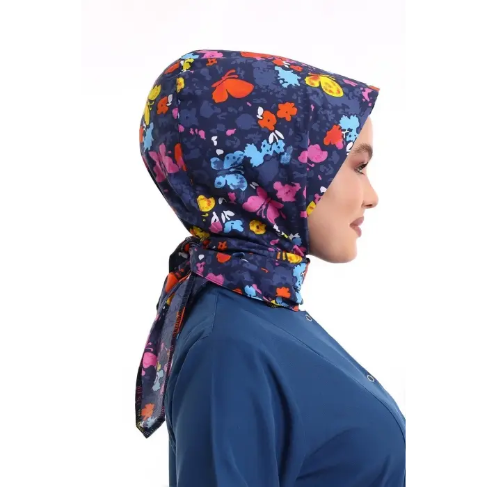 Tesettür Boyun Bağlamalı Bone - 3912 Kelebek