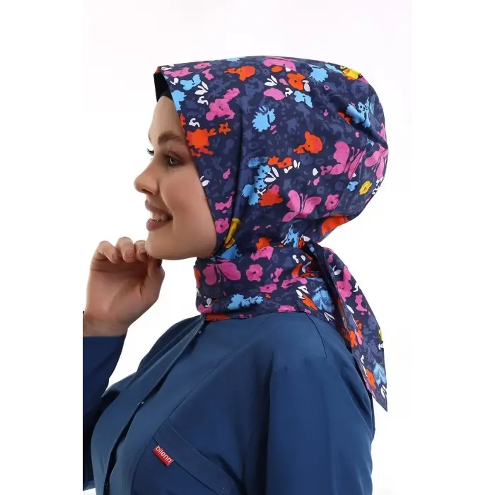 Tesettür Boyun Bağlamalı Bone - 3912 Kelebek