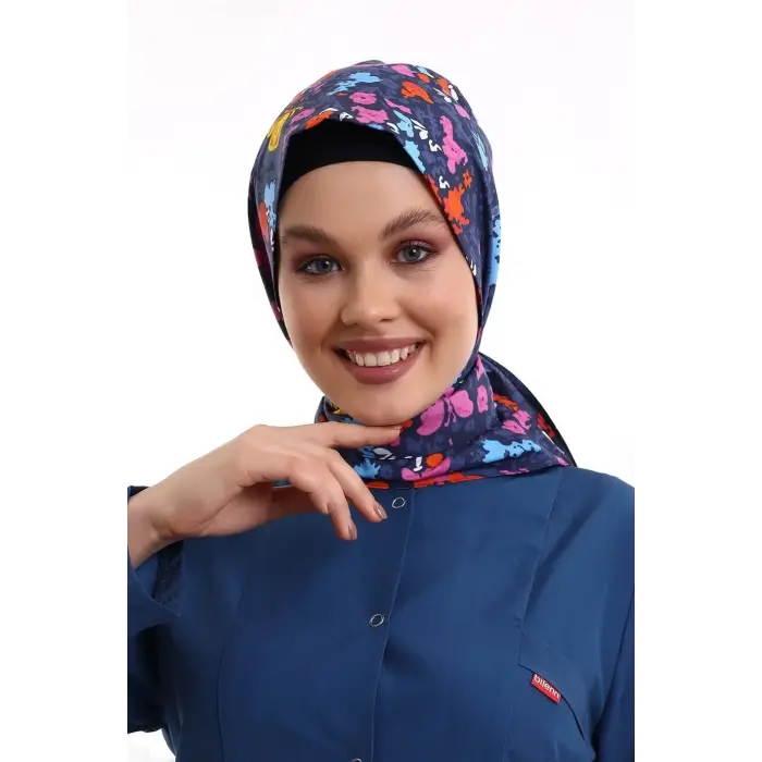 Tesettür Boyun Bağlamalı Bone - 3912 Kelebek