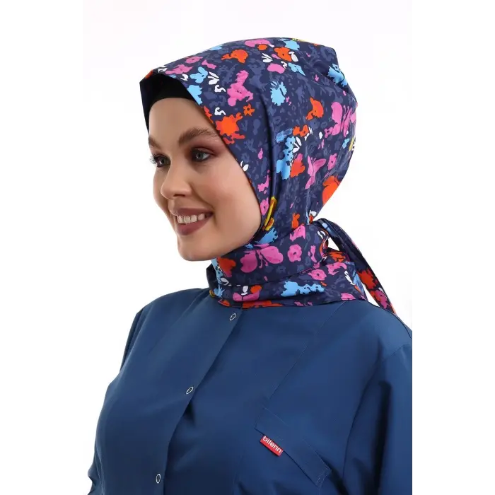 Tesettür Boyun Bağlamalı Bone - 3912 Kelebek