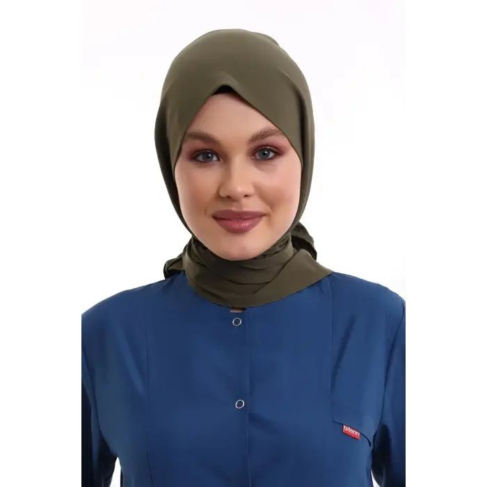 Tesettür Boyun Bağlamalı Bone - 4822 Haki