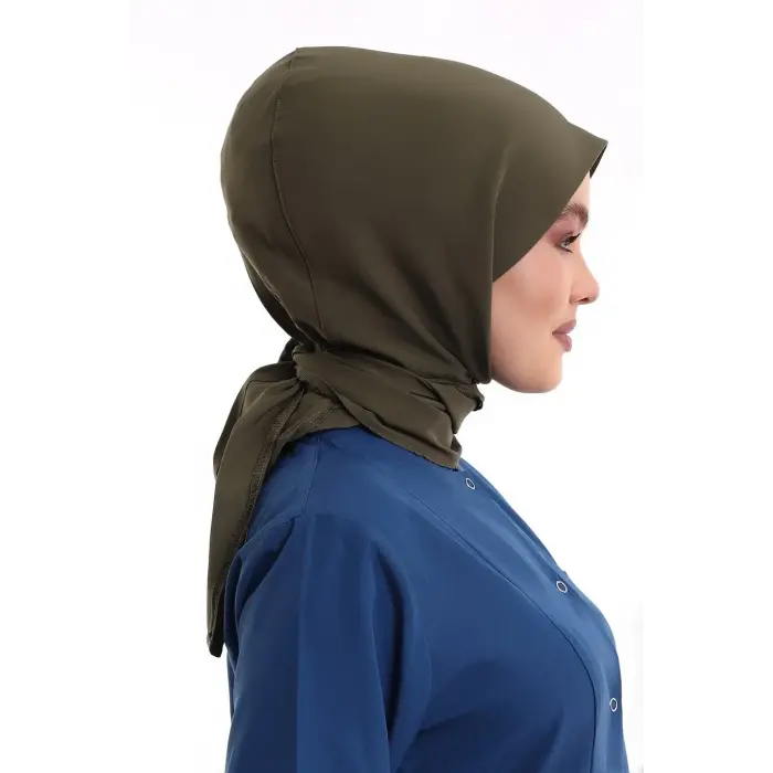 Tesettür Boyun Bağlamalı Bone - 4822 Haki