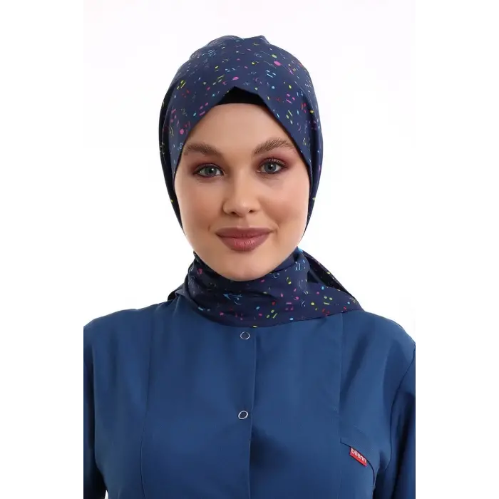 Tesettür Boyun Bağlamalı Bone - 9005 Müzik