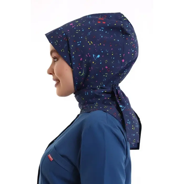 Tesettür Boyun Bağlamalı Bone - 9005 Müzik