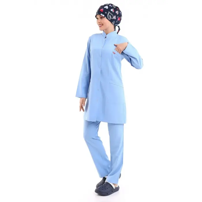 Tesettür Forma Takımı Full Çıtçıt - 31 Açık Mavi