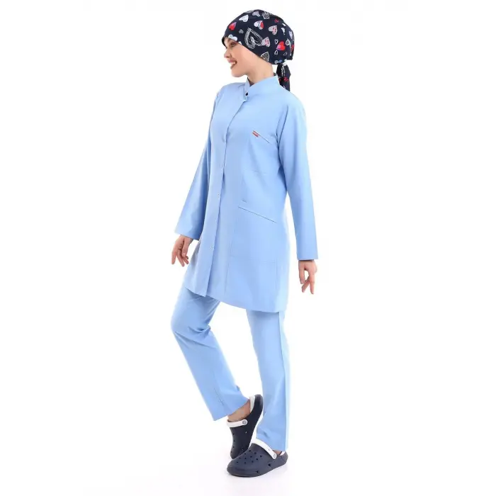Tesettür Forma Takımı Full Çıtçıt - 31 Açık Mavi
