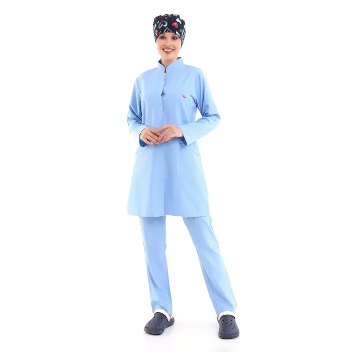 Tesettür Forma Takımı Full Çıtçıt - 31 Açık Mavi