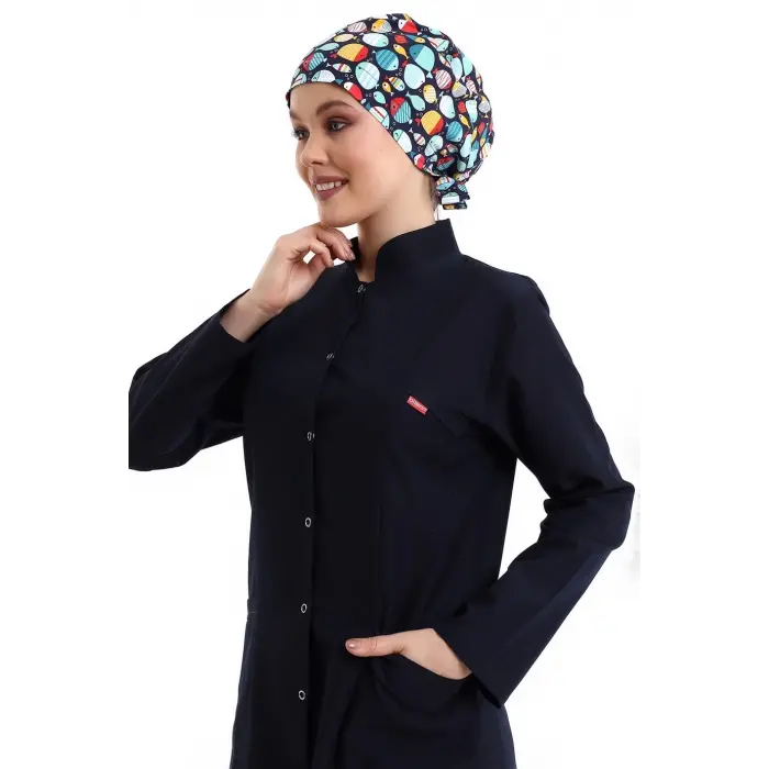 Tesettür Forma Takımı Full Çıtçıt - 5511 Bahar Lacivert