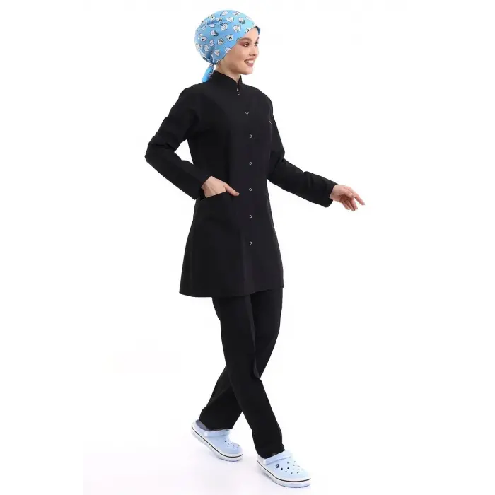 Tesettür Forma Takımı Full Çıtçıt - 5512 Bahar Siyah