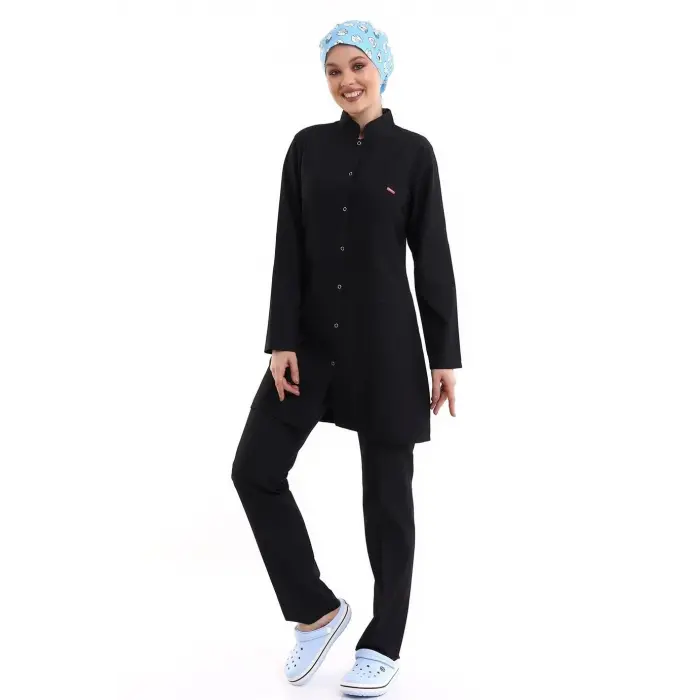 Tesettür Forma Takımı Full Çıtçıt - 5512 Bahar Siyah