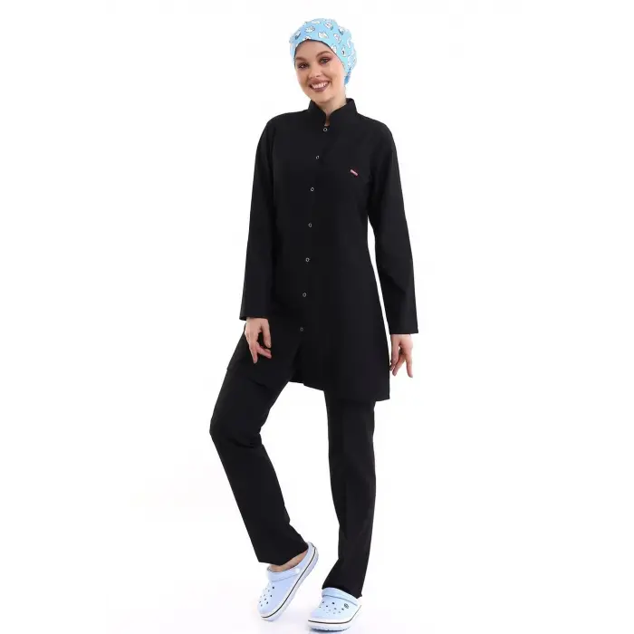 Tesettür Forma Takımı Full Çıtçıt - 5512 Bahar Siyah