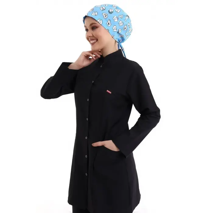 Tesettür Forma Takımı Full Çıtçıt - 5512 Bahar Siyah