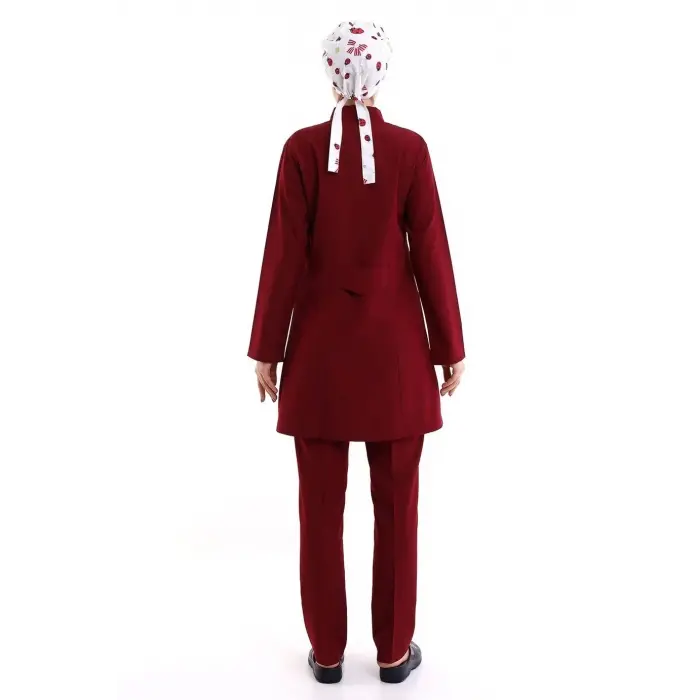 Tesettür Forma Takımı Full Çıtçıt - 5513 Bahar Bordo
