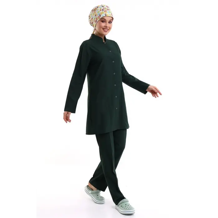 Tesettür Forma Takımı Full Çıtçıt - 5518 Bahar Ördek Başı Yeşili