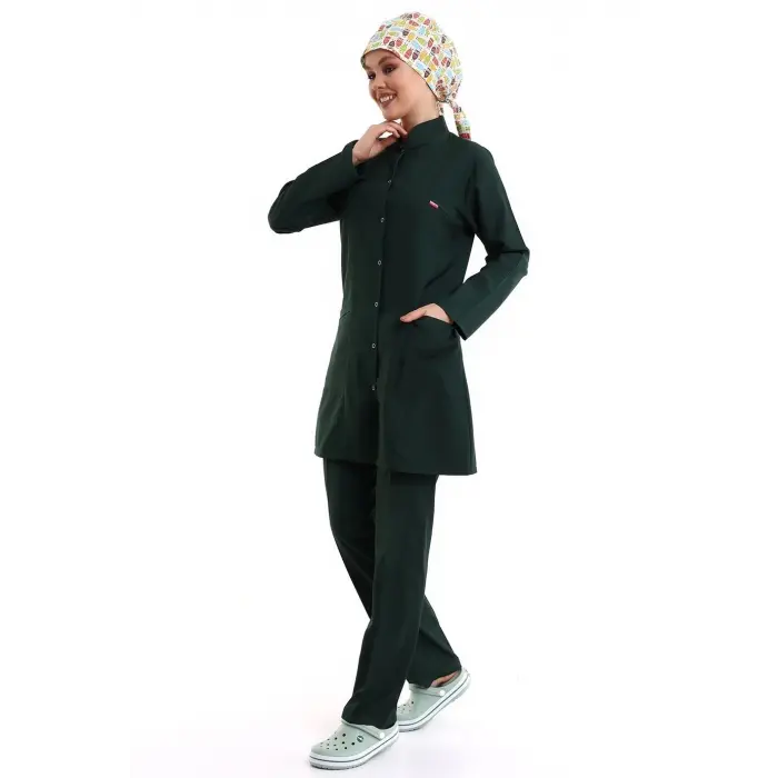 Tesettür Forma Takımı Full Çıtçıt - 5518 Bahar Ördek Başı Yeşili