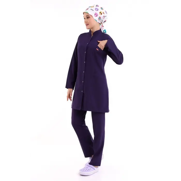 Tesettür Forma Takımı Full Çıtçıt - 5519 Bahar Mor