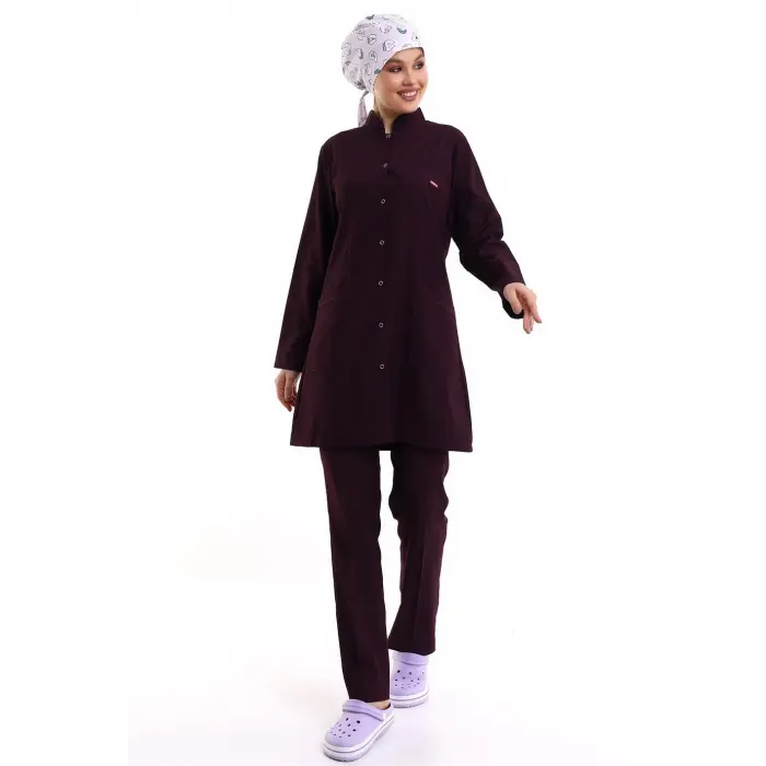 Tesettür Forma Takımı Full Çıtçıt - 5532 Mürdüm