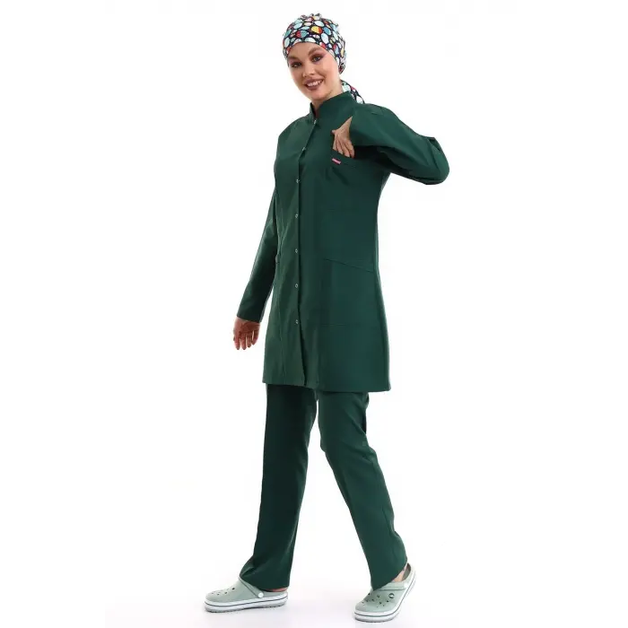 Tesettür Forma Takımı Full Çıtçıt - 58 Yeşil