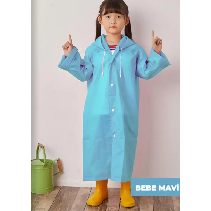 Yağmurluk Unisex Çocuk - Bebe Mavisi