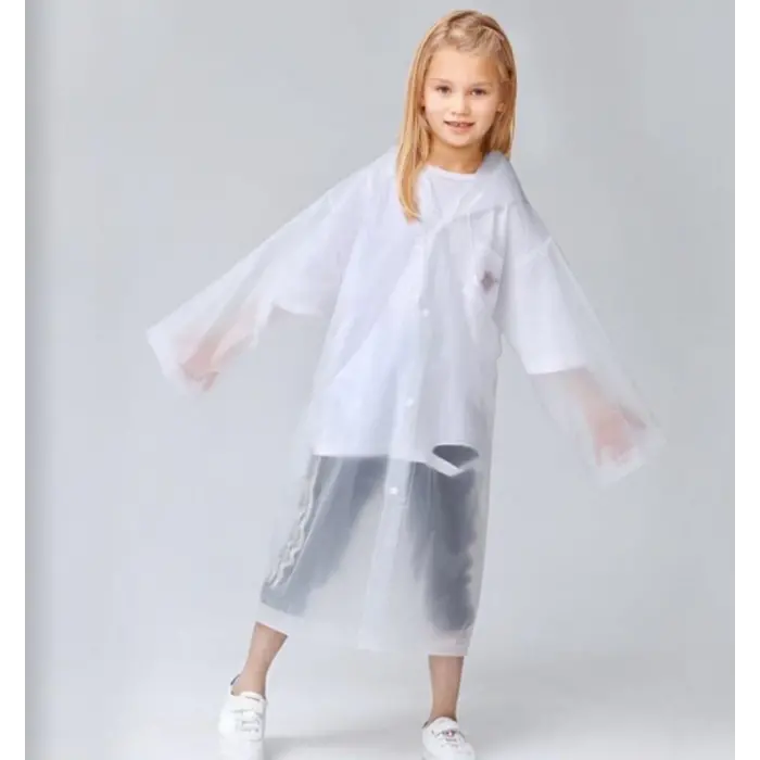 Yağmurluk Unisex Çocuk - Beyaz