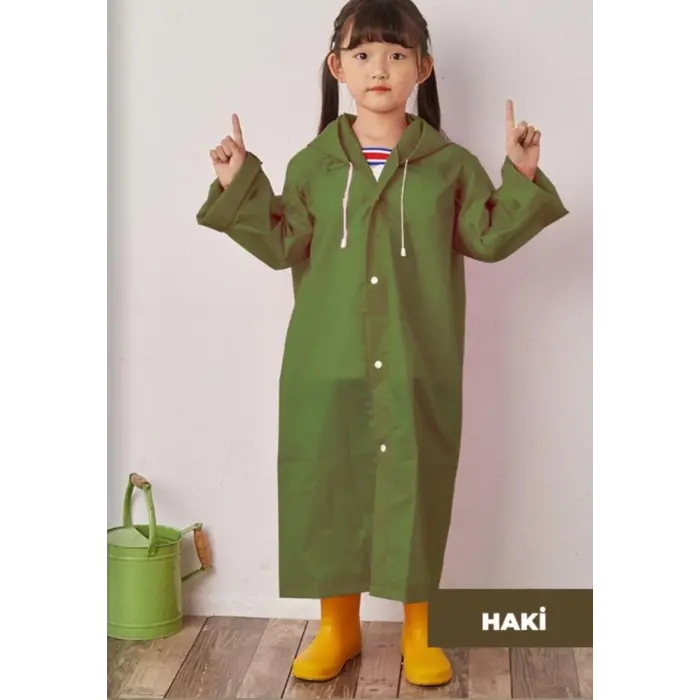 Yağmurluk Unisex Çocuk - Haki