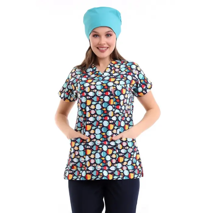 Yarasa Kol Desenli Tek Üst - 5001 Balık