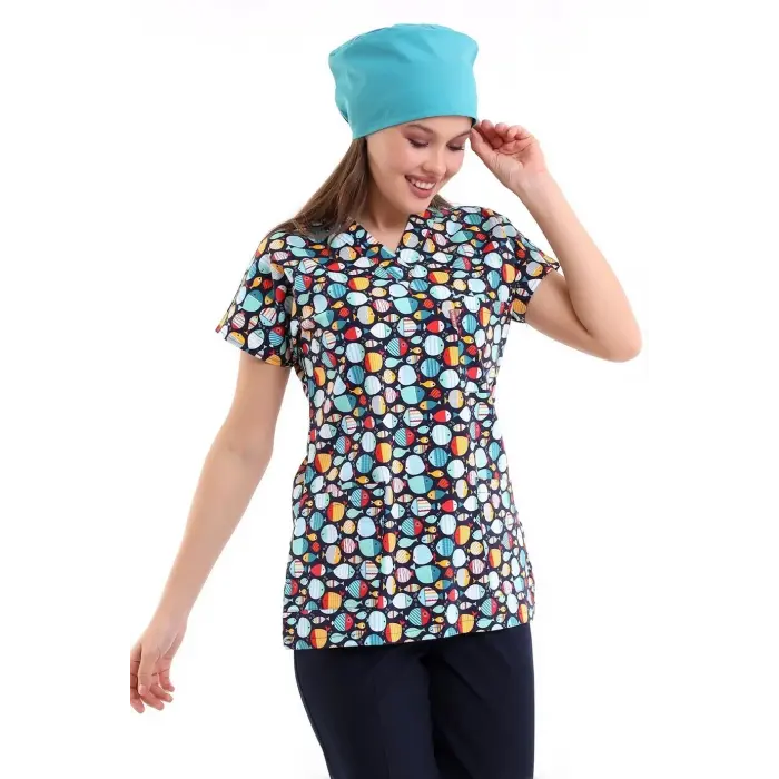 Yarasa Kol Desenli Tek Üst - 5001 Balık