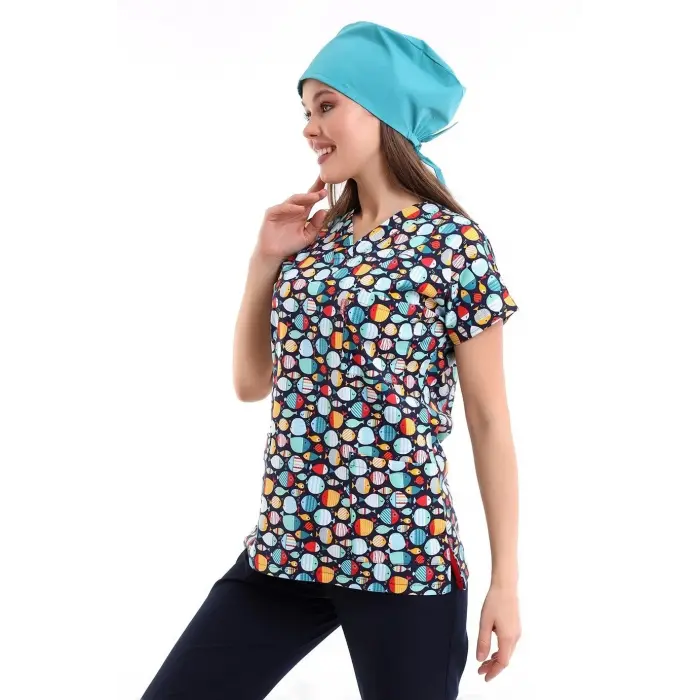 Yarasa Kol Desenli Tek Üst - 5001 Balık