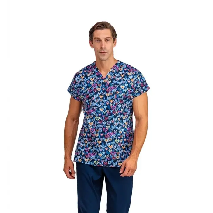 Yarasa Kol Desenli Unisex Tek Üst - 5002 Renkli Kalpler