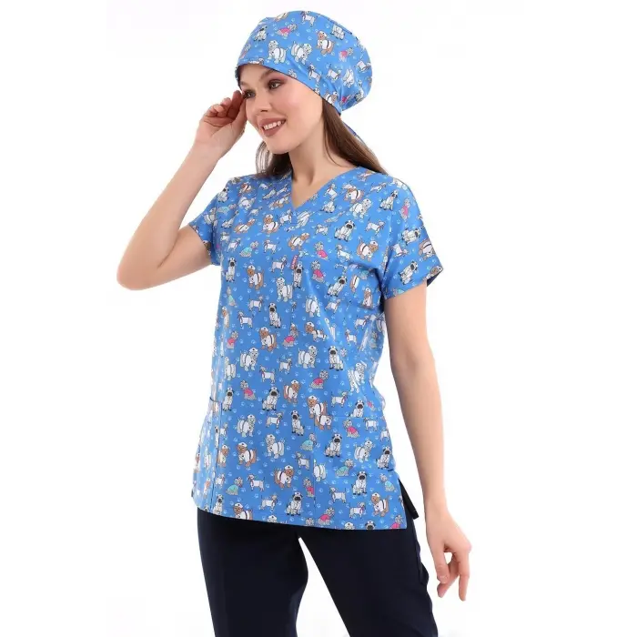 Yarasa Kol Dijital Unisex Desenli Üst - 6501 Küçük Patiler