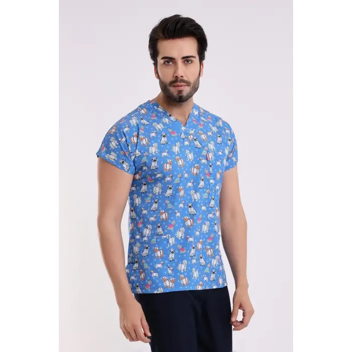 Yarasa Kol Dijital Unisex Desenli Üst - 6501 Küçük Patiler