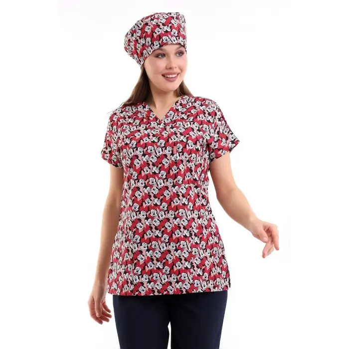 Yarasa Kol Dijital Unisex Desenli Üst - 6531 Mickey Mause
