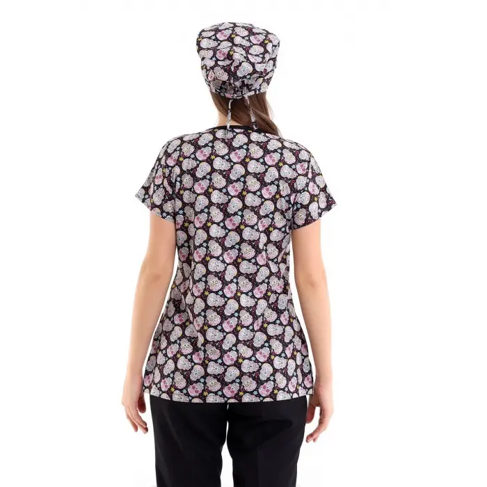 Yarasa Kol Dijital Unisex Desenli Üst - 6532 Kuru Kafa