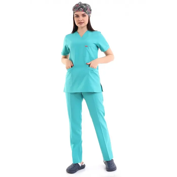 Zarf Yaka Bayan Takım - 27 Su Yeşili