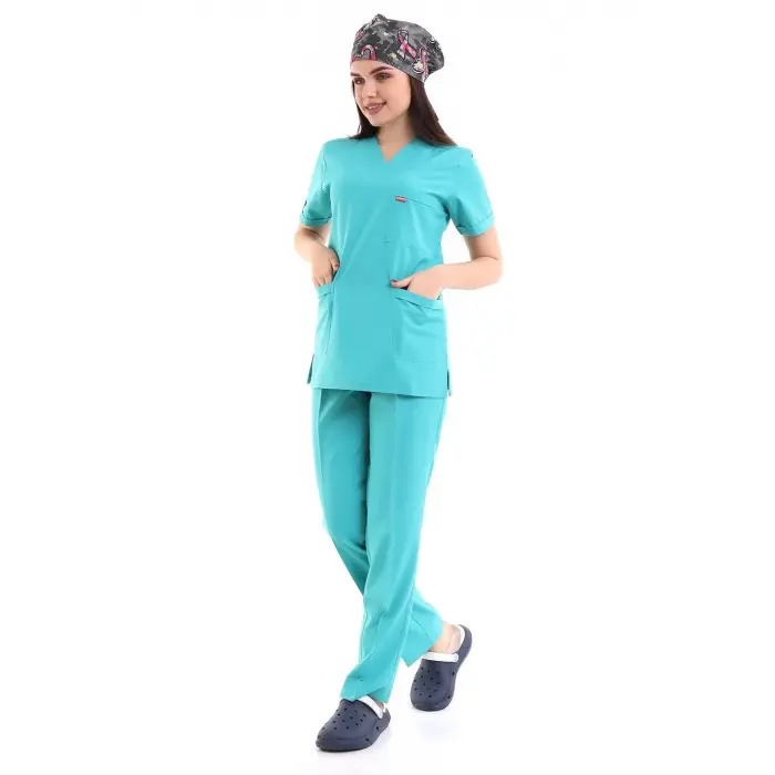 Zarf Yaka Bayan Takım - 27 Su Yeşili