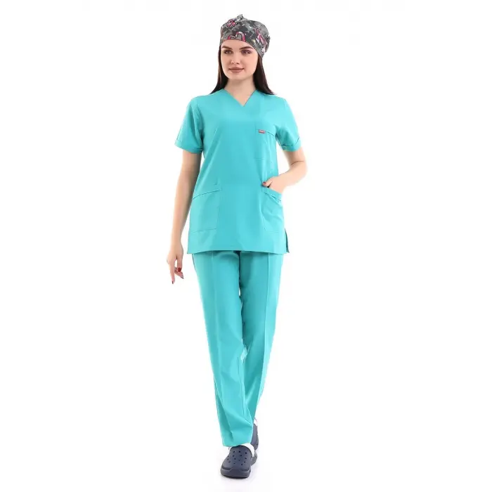 Zarf Yaka Bayan Takım - 27 Su Yeşili