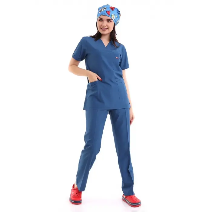 Zarf Yaka Bayan Takım 37 Petrol Mavi