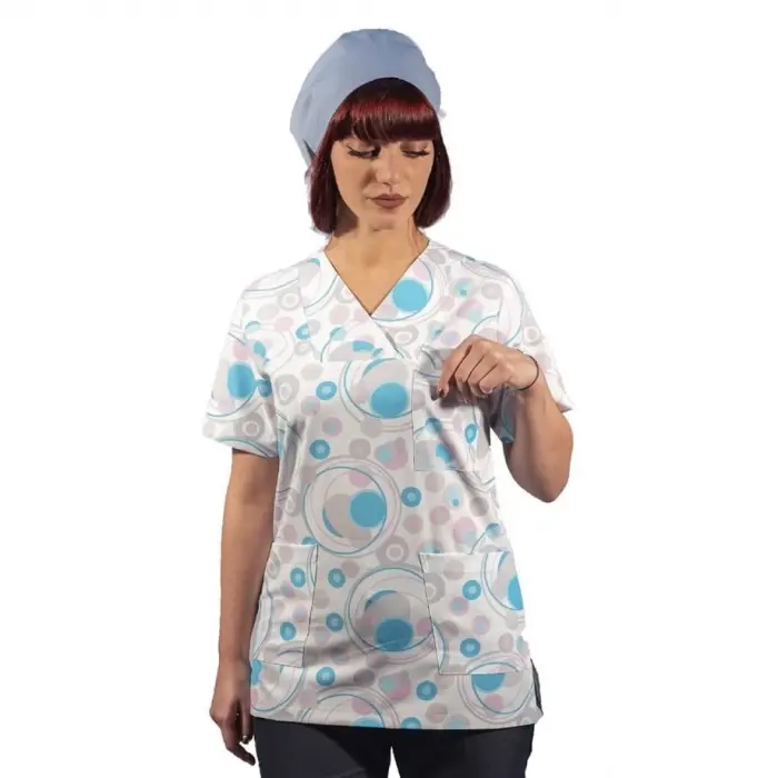 Zarf Yaka Desenli Üst - 2701 Gezegen