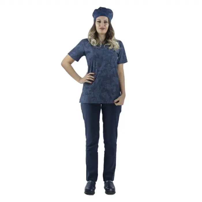 Zarf Yaka Desenli Üst - 3901 Koyu Kamuflaj