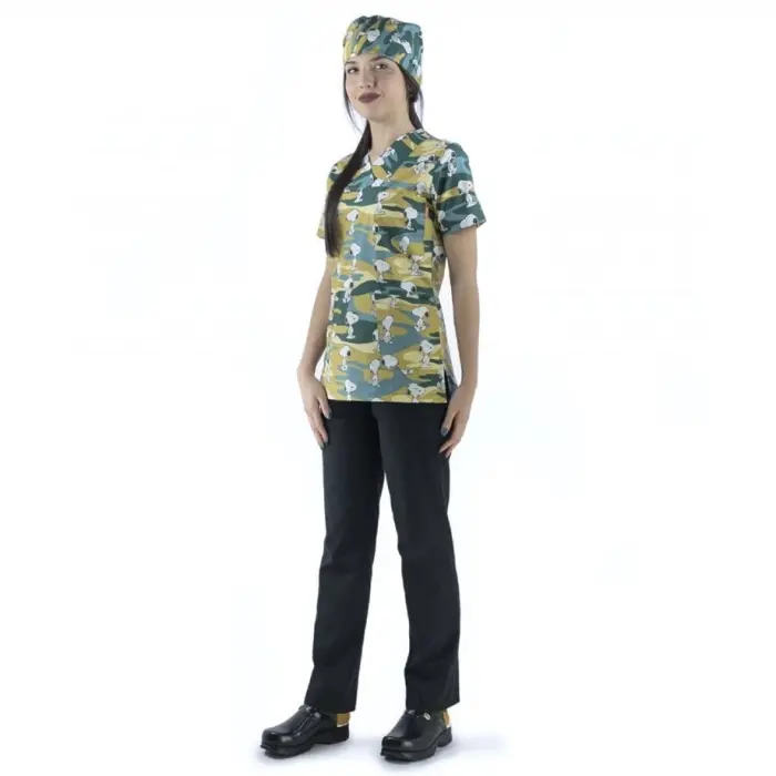 Zarf Yaka Desenli Üst - 3910 Snopy