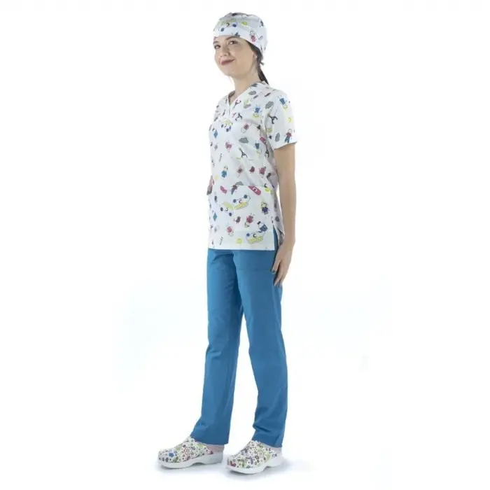 Zarf Yaka Desenli Üst - 4102 Yara Bandı