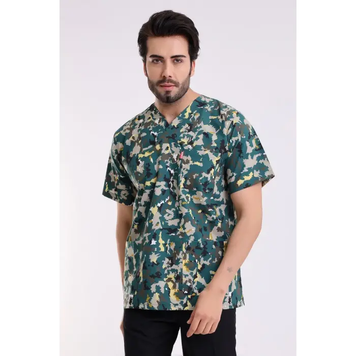 Zarf Yaka Erkek Desenli Üst - 3913 Asker