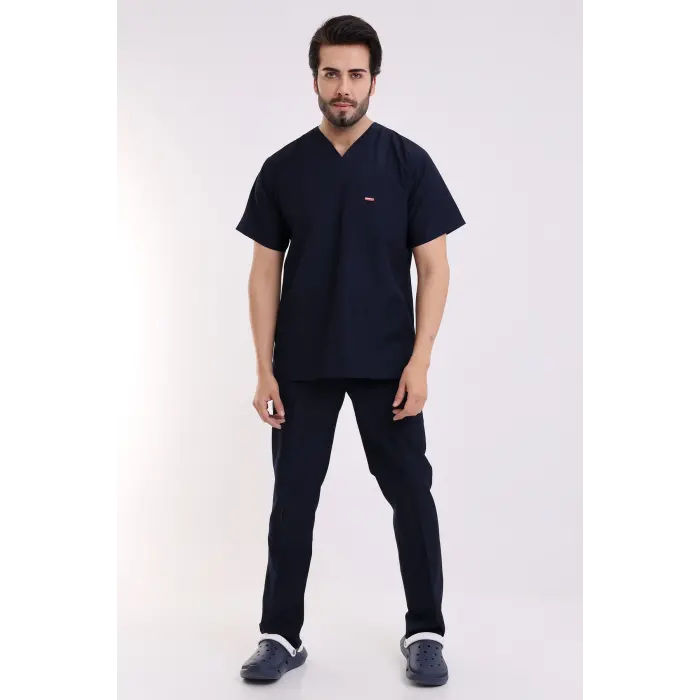 Zarf Yaka Erkek Likralı Takım - 6402 Lacivert