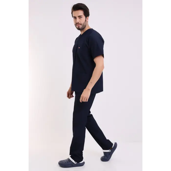 Zarf Yaka Erkek Likralı Takım - 6402 Lacivert