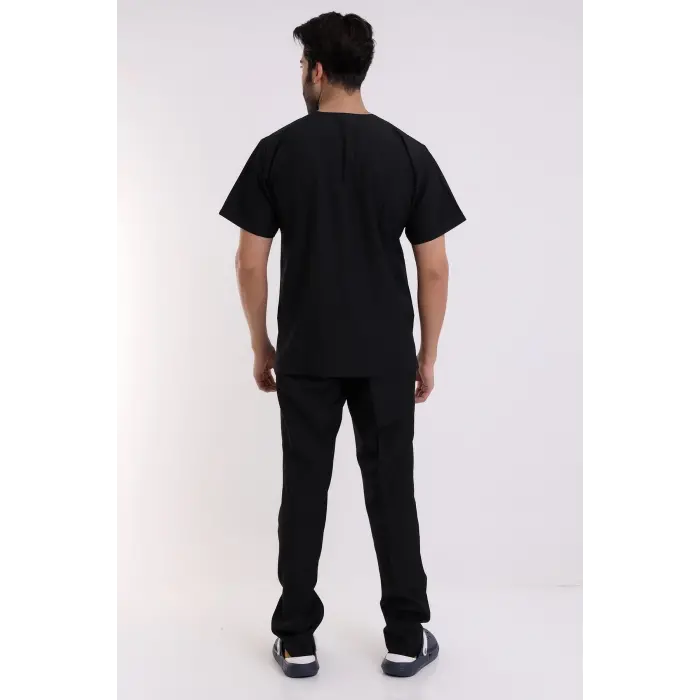 Zarf Yaka Erkek Likralı Takım - 6403 Siyah