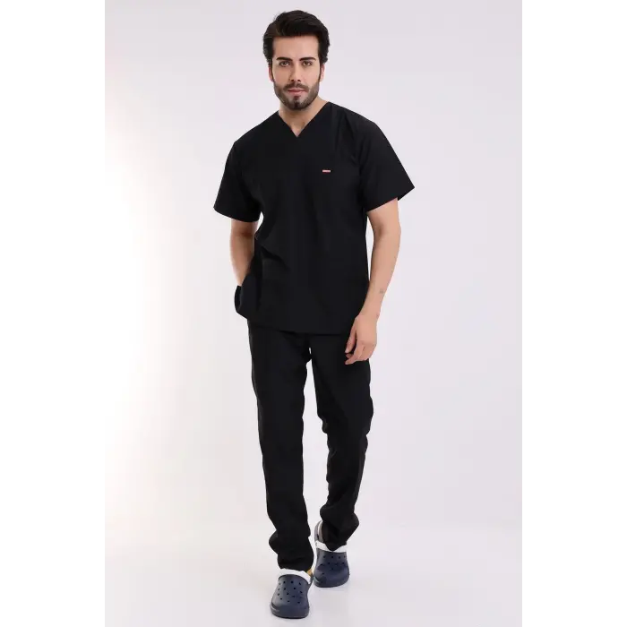 Zarf Yaka Erkek Likralı Takım - 6403 Siyah