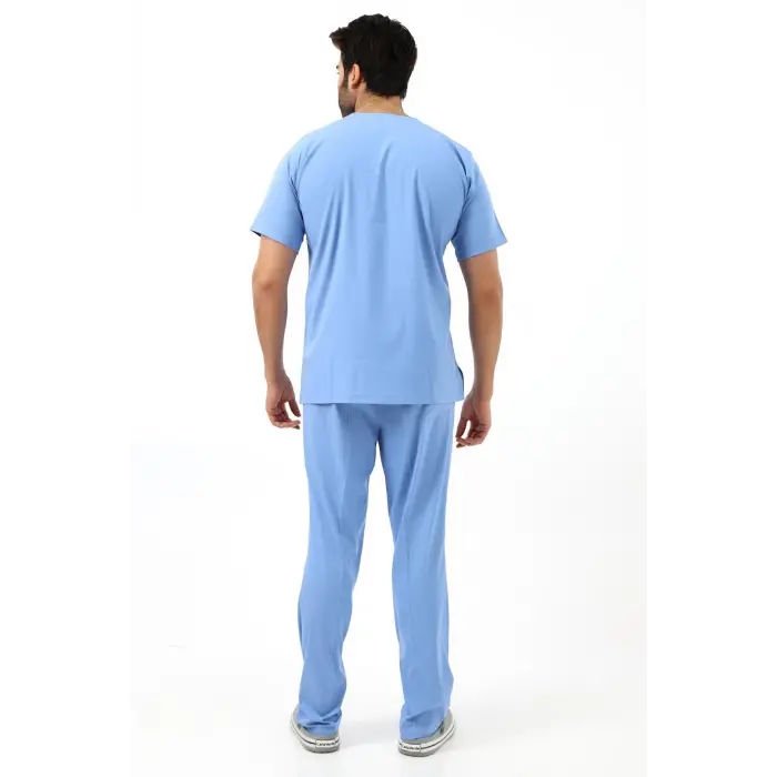 Zarf Yaka Erkek Likralı Takım - 6413 Açık Mavi